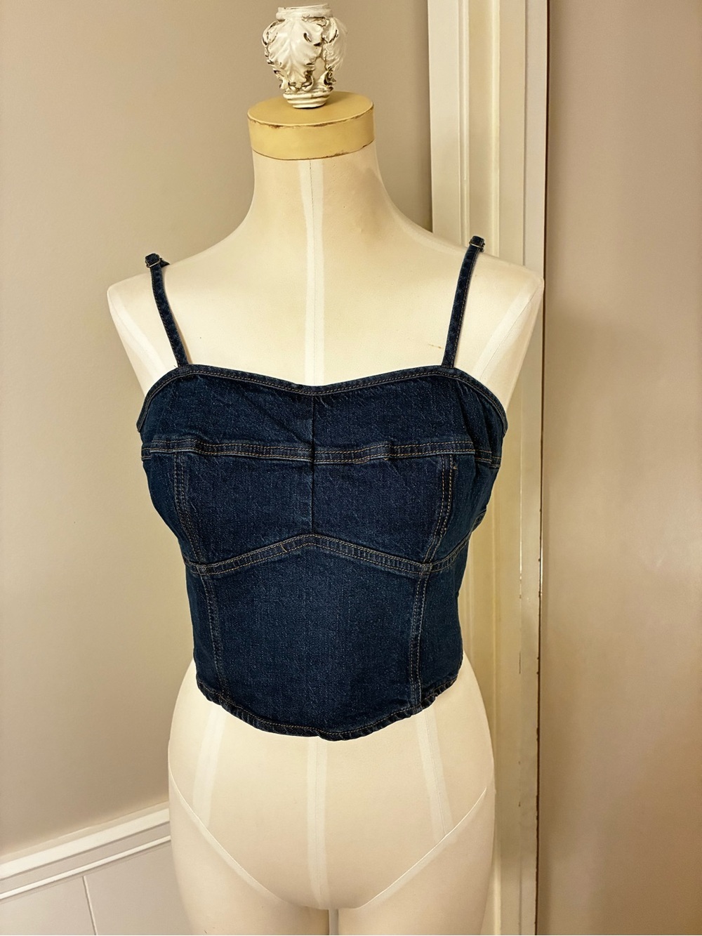 Universal Thread Dark Blue Denim Crop Top